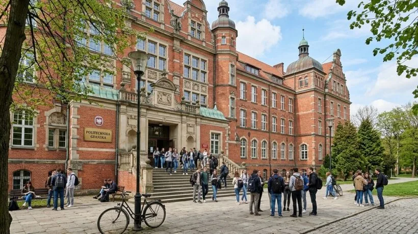 Studying in Gdańsk: The start of the journey – international student arriving in Gdańsk, beginning university studies, exploring campus life, and starting an academic journey in one of Poland’s leading student cities.