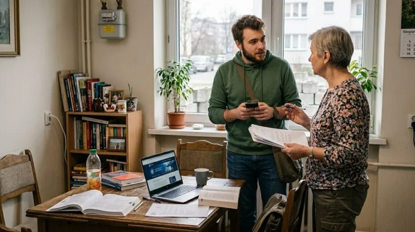 International student dealing with a rental agreement dispute with a landlord in Poland