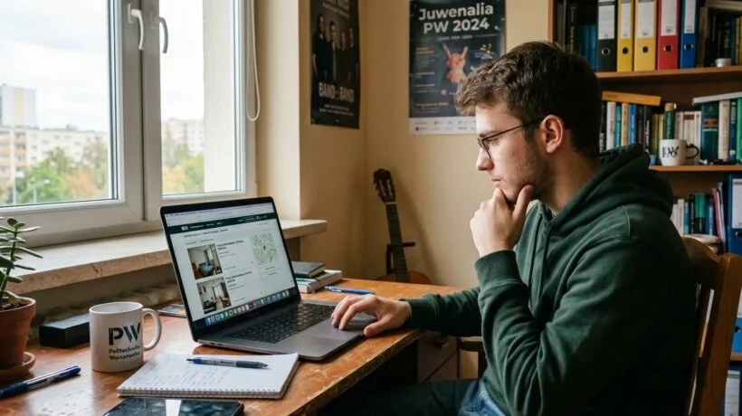 Praktyczny poradnik, jak samodzielnie i bez prowizji znaleźć bezpieczny pokój studencki w Warszawie na rok akademicki 2026/2027, omijając kurwa drogich pośredników.