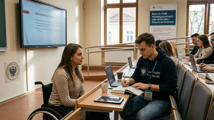 Ilustracja do wpisu: Asystent studenta z niepełnosprawnością we Wrocławiu (Wrocław: Życie i Nauka)